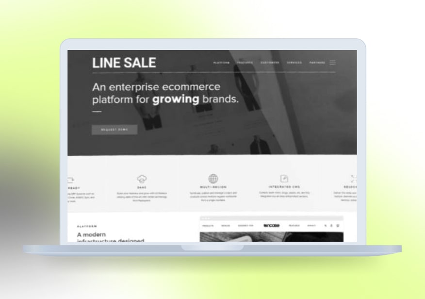 linesale wireframes