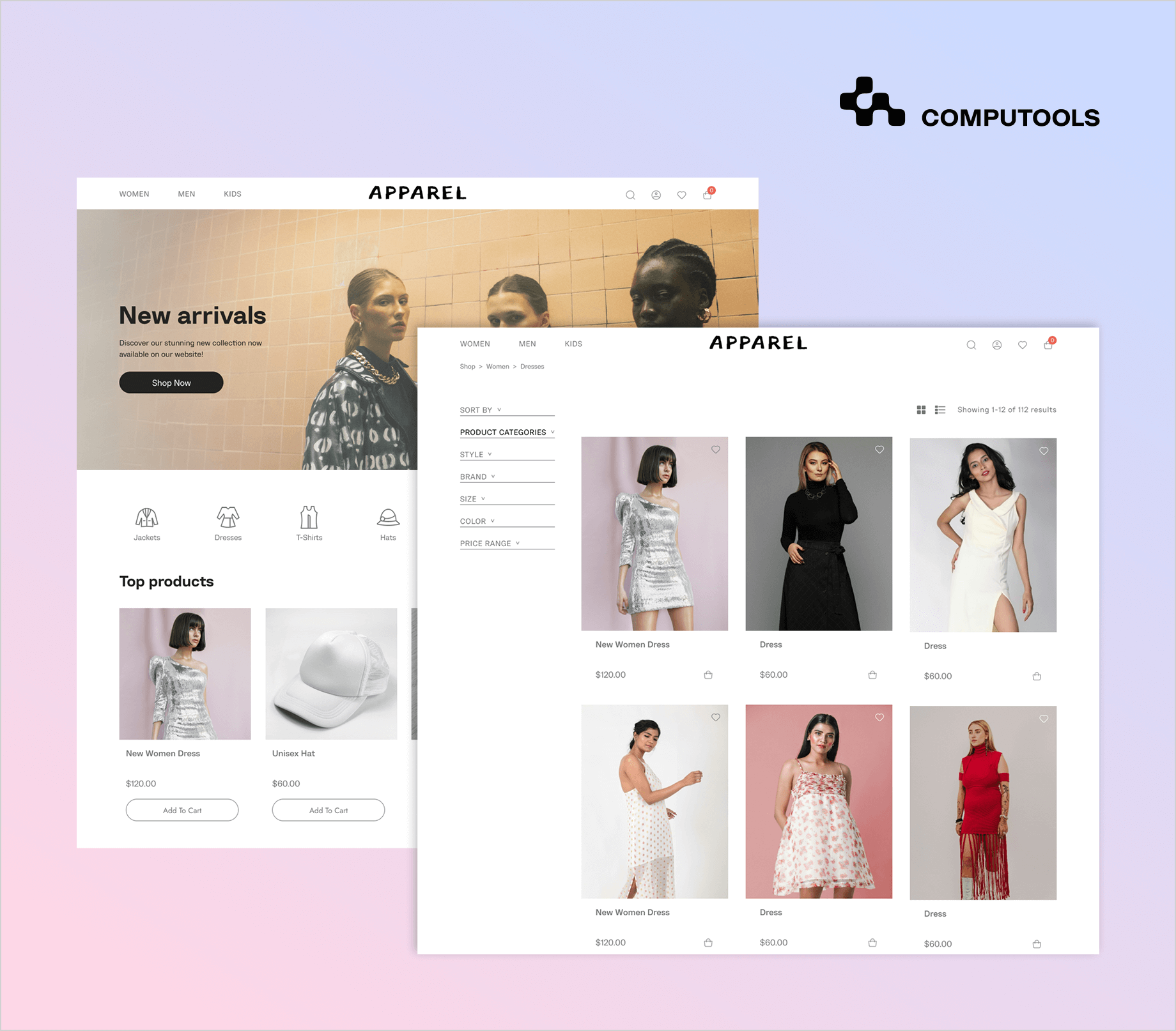 Apparel project screens