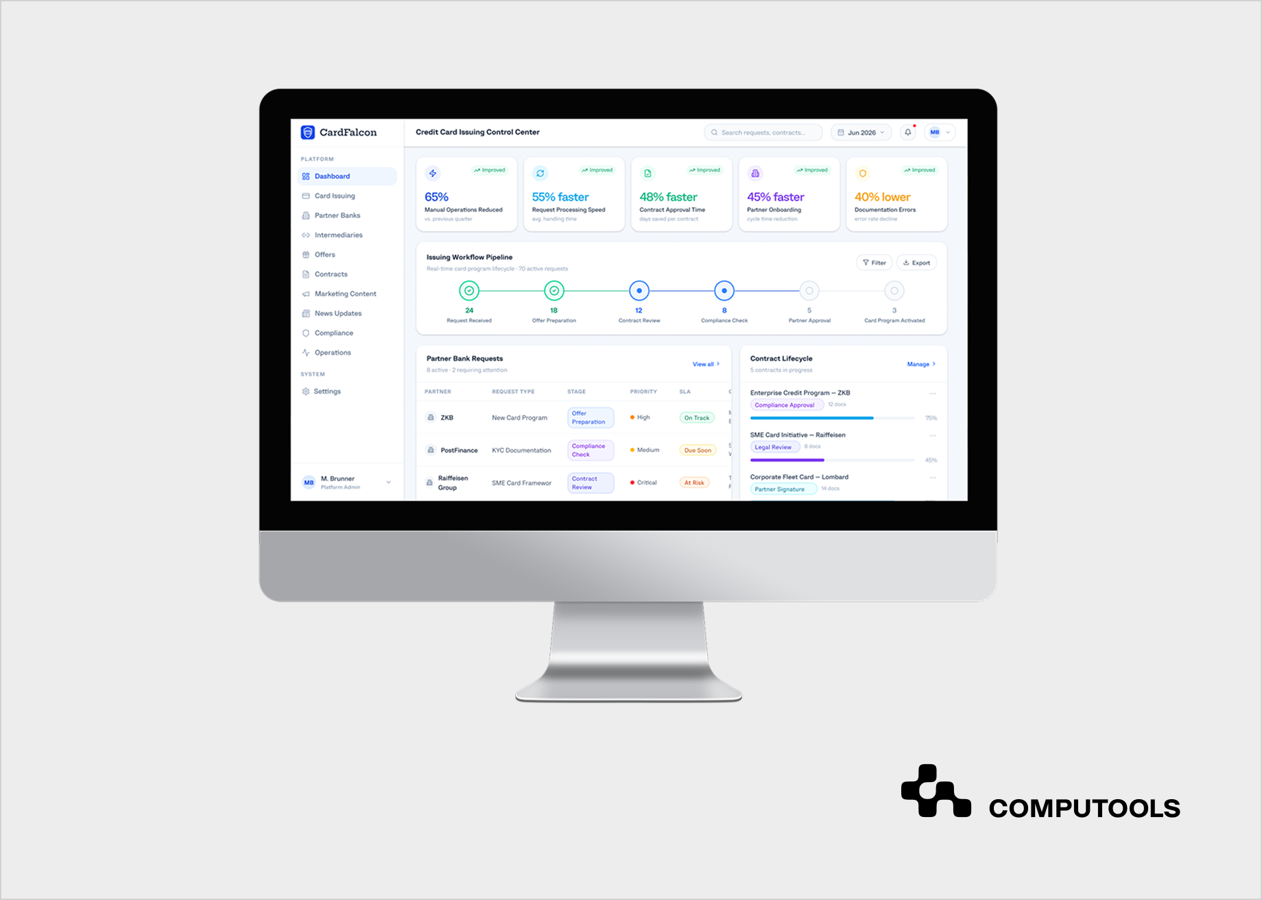 CardFalcon case study screen