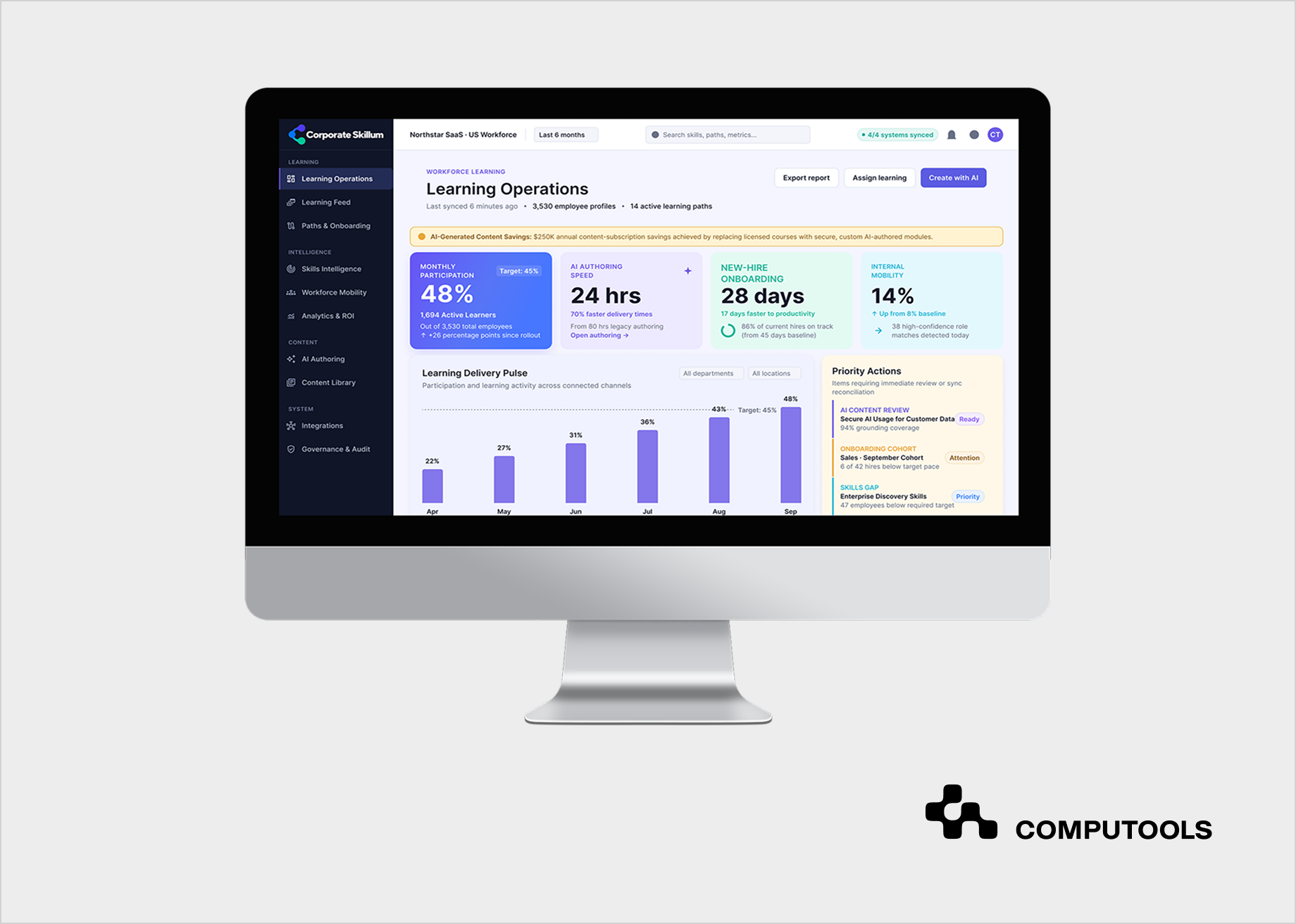 Corporate Skillum case-study screen